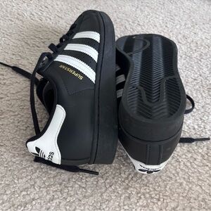 Adidas Superstar Black with White Stripes